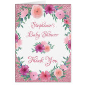 フローラバラ金ゴールドグリッターベビーシャワーありがとう (正面)