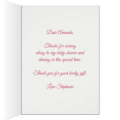 フローラバラ金ゴールドグリッターベビーシャワーありがとう (内側 (右))