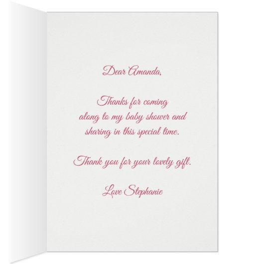 フローラバラ金ゴールドグリッターベビーシャワーありがとう (内側 (右))