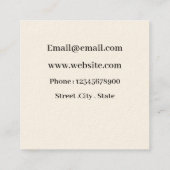 フローラバラ金ゴールドグリッター スクエア名刺 (裏面)