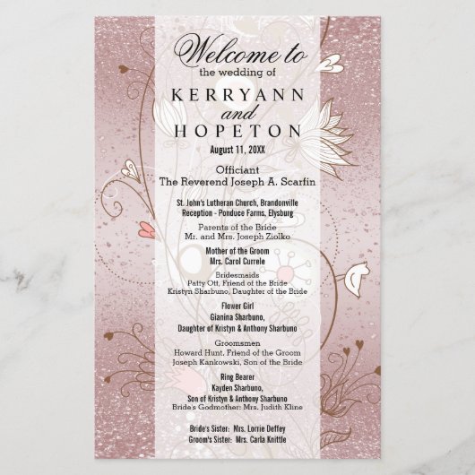 フローラバラ金ゴールドグリッター – プログラム (正面)