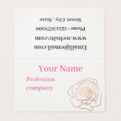 フローラバラ金ゴールドグリッター 名刺 (外部フラット)