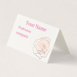 フローラバラ金ゴールドグリッター 名刺