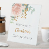 フローラバラ金ゴールドグリーンリーキンセアニェラ歓迎 台座サイン (インサイチュ)