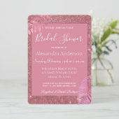 フローラバラ金ゴールドスパークル&グリッターブライダルシャワー 招待状 (スタンド正面)