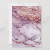 フローラバラ金ゴールドピンクマーブル結婚ズブライダルシャワー 招待状 (裏面)