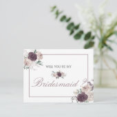 フローラバラ金ゴールドピンク私の花嫁になる インビテーションポストカード (スタンド正面)