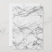 フローラバラ金ゴールド結婚マーブルブライダルシャワー 招待状 (裏面)