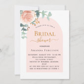 フローラバラ金ゴールド緑化アーチブライダルシャワー 招待状 (正面)