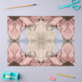 フローラバラ金ゴールド赤面ピンクウォーターカラーデコパージュ 薄葉紙 (クラフト)