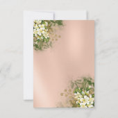 フローラバラ金ゴールド銅金属赤面パールMint 招待状 (裏面)