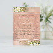 フローラバラ金ゴールド銅金属赤面パールVIP 招待状 (スタンド正面)