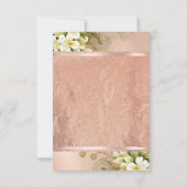 フローラバラ金ゴールド銅金属赤面パールVIP 招待状 (裏面)