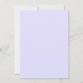 フローラバラ金ゴールド青紫色ブライダルシャワー 招待状 (裏面)