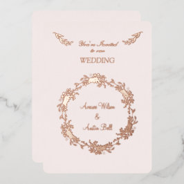 フローラバラ金箔招待状 箔招待状