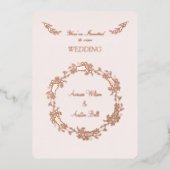 フローラバラ金箔招待状 箔招待状 (正面)