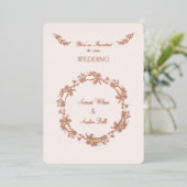 フローラバラ金箔招待状 箔招待状 (立ち正面)