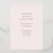 フローラバラ金箔招待状 箔招待状 (裏面)