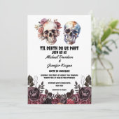 フローラバラ骨格ゴシックハロウィン結婚ズ 招待状 (スタンド正面)