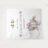 フローラバラ&ランタンブライダルシャワーフォトブース タペストリー (正面(横))