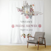 フローラバラ&ランタンブライダルシャワーフォトブース タペストリー (インサイチュ)