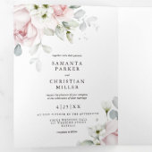 フローラバラ | 結婚の3倍招待状 三つ折り招待状 (内部最初)