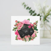 フローラバラD20卓上型RPGゲームサイコロ 招待状 (スタンド正面)