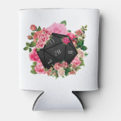 フローラバラD20 Tabletop RPGゲームサイコロ 缶クーラー (正面)