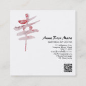 *~*フローラバラHAPPINESS Kanji Japan QR スクエア名刺 (裏面)