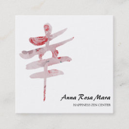 *~*フローラバラHAPPINESS Kanji Japan QR スクエア名刺