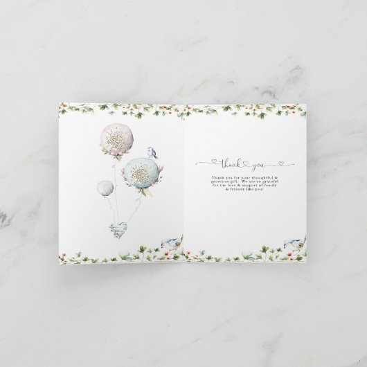 フローラバルーンエレガントありがとう サンキューカード (内部)