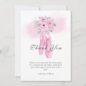 フローラバレリエレガントナシューズベビーシャワー サンキューカード (正面)