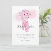 フローラバレリエレガントナシューズベビーシャワー サンキューカード (スタンド正面)