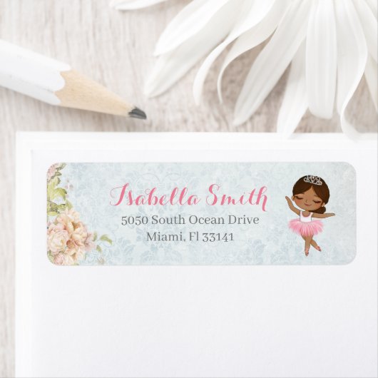 フローラバレリーナ招待状差出人住所ラベル ラベル (インサイチュ)