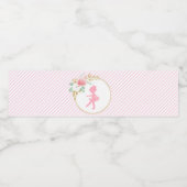 フローラバレリーナ誕生日水ボトルラベル ペットボトルラベル (シングルラベル)