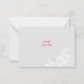 フローラバレンタインのフラットノートカード ノートカード (裏面)