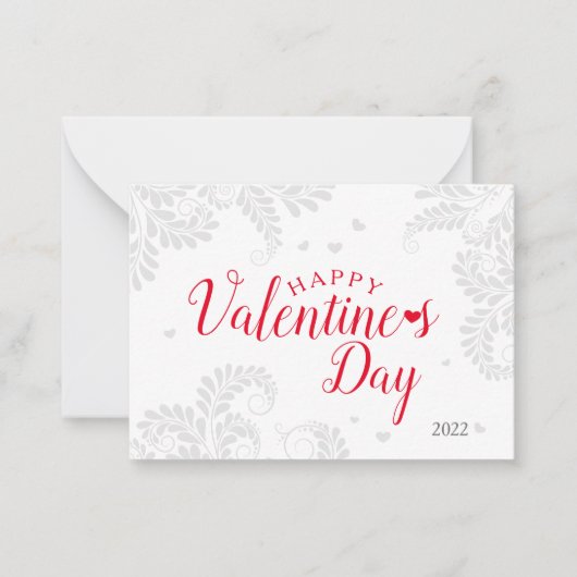 フローラバレンタインのフラットノートカード ノートカード (正面)