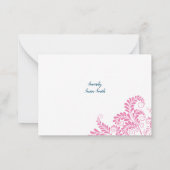 フローラバレンタインのフラットノートカード ノートカード (裏面)