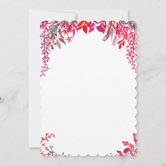 フローラバレンタインデイベビーシャワー招待状 招待状 (裏面)