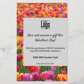 フローラバレンタインデーのギフト券プロモーション チラシ (正面)