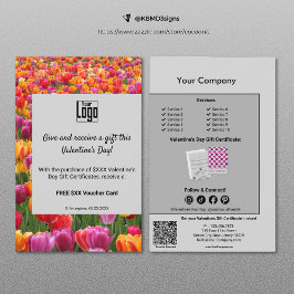 フローラバレンタインデーのギフト券プロモーション チラシ