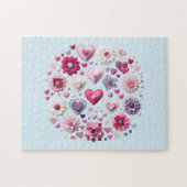 フローラバレンタインデーハート ジグソーパズル (横)