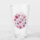 フローラバレンタインデーハート タンブラーグラス (裏面)