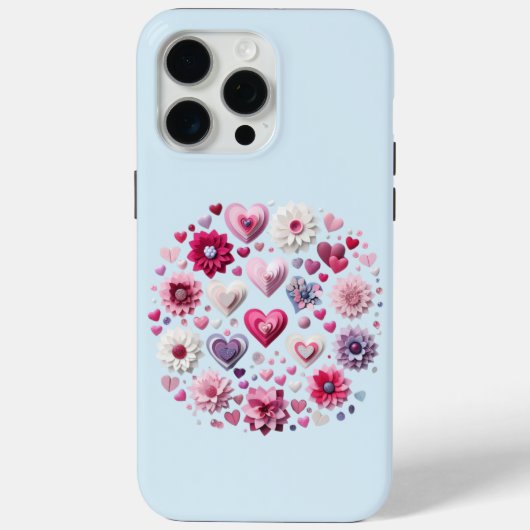 フローラバレンタインデーハート Case-Mate iPhoneケース (裏面)