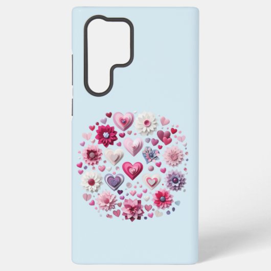 フローラバレンタインデーハート SAMSUNG GALAXYケース (裏面)
