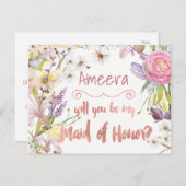 フローラバンチメイド・オブ・オーナー(花嫁付き添い人)要求 ポストカード (正面/裏面)