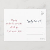 フローラバンチメイド・オブ・オーナー(花嫁付き添い人)要求 ポストカード (裏面)