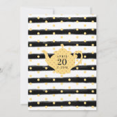 フローラバンチ茶パーティー黄色ベビーシャワー 招待状 (裏面)