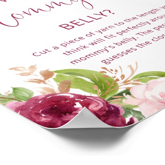 フローラバーガンディどのように大きいママの腹ゲーム ポスター (角)