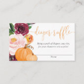 フローラバーガンディ秋カボチャおむつラッフルカード エンクロージャーカード (正面)